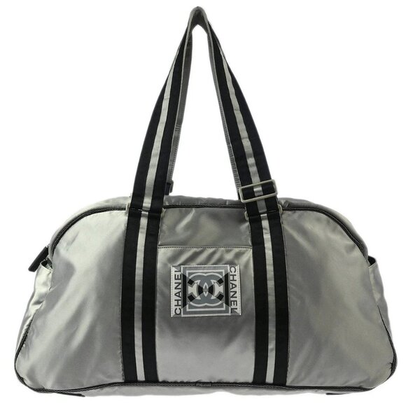 Chanel Gray Nylon Sport Line Gym Bag - Picture 1 of 10